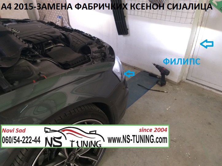 audi a4 b8.5 2014 xenon farovi d3s sijalica balast mitsubishi ugradnja novi sad tuning
